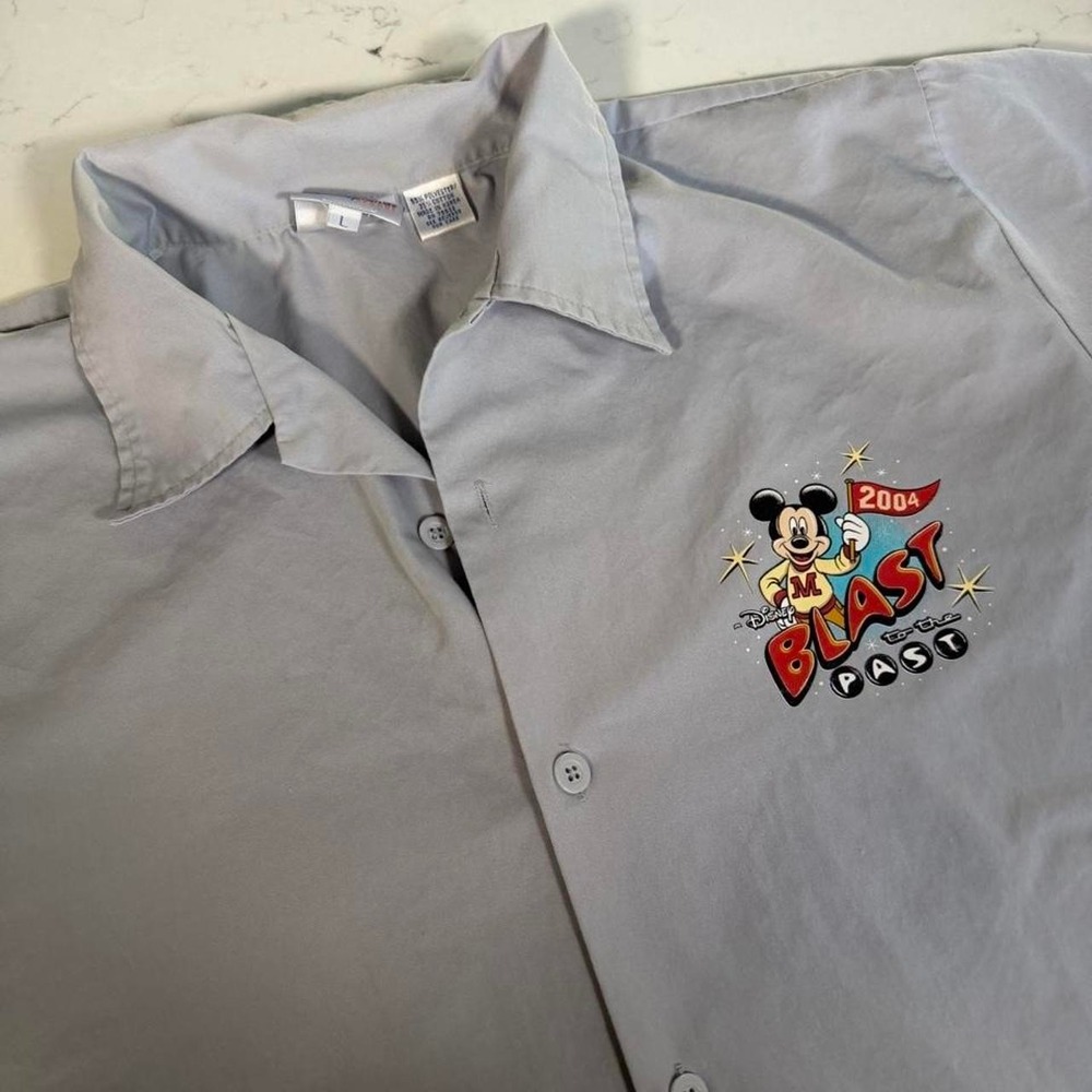 Vintage 2004 Disneyland Blast to the Past Mickey Donald Goofy Shirt Large